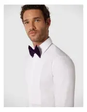 [Politix] Slim Long Sleeve Bib Formal Shirt in White