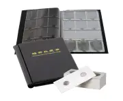 Coin Collection Book Australia Holder Album Staple Cardboard Flips 2" X2" Inches Clear Window Collector Display Storage Stock 120 Pockets 150X 17.5mm