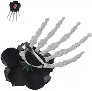 [HAPINARY] Halloween Skeleton Hand Hair Clip Creative Barrette for Cosplay Parties Gothic Style Skeleton Hair Accessory for Women for Halloween Celebrations and Daily Wear