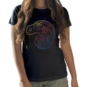 Girls Crew Tee - Chameleon - Black by DelSol for Women - 1 Pc T-Shirt (YM)