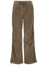 Ganni Straight-leg Corduroy Trousers - Beige - 38 (UK10 / S) 38 (UK10 / S)