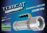 Tomcat Anodized Aluminium Aircraft Platinum LED Rechargeable Lantern Torch