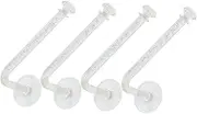 4pcs Wall Light Luxury Hook Hanging Bathroom Organizer Mug Hooks Picture Hanging Hooks Removable Wall Hooks Dryer Holder Hooks for Hanging Hanger Hooks White Hooks Plastic