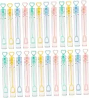 Abaodam 48pcs Bubble Wands Safe Bubble Blowing Playthings for Parties Outdoor Fun Events with Easy Waving Random Color