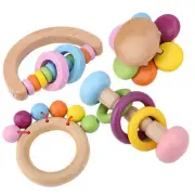 4PCS Toy Bird Chewing Toys Hanging Wooden Toy Playing Toy Set♡