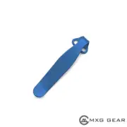 (Blue Color) Titanium Deep Carry Pocket Clip for Ontario RAT II Knife