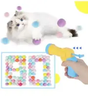 Cat Ball Toy Launcher(New Upgraded) and Cat Pompom Balls (80Pcs 1.2Inch) New
