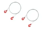 Two Metal Braided Recovery Chains w/Hooks 1/10 R/C Crawler Tamiya Axial RC4WD