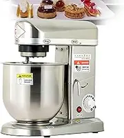 Stand Mixer,Electric Stand Mixer,Portable Lightweight Kitchen Mixer for Daily Use with Egg Whisk,Dough Hook,Flat Beater,Metallic-C(10L)