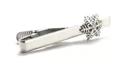 Snowflake Tie Clip Silver Platted 3D Design Snow Flake Crystal Tie Clip Snow Tie