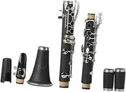 FUNOMOCYA Clarinet for Beginners Black Graded Examination Instrument Durable Finger Rest Workmanship for Clarinet Accessories and Learning