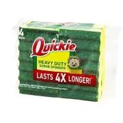 Quickie 2052213 Scrubbing Sponge, Pack Of 4, Long Lasting, Heavy Duty,