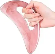 Resin Guasha Board With Handle - Wider Muscle Scraping Massage Tool for Lymphatic Drainage, Body Shaping, and Gua Sha Therapy