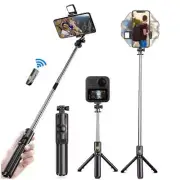 Wireless Selfie Stick Tripod Stand with Light Bluetooth Remote Extendable Tripod