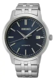 Seiko Silver and Blue Men's Analogue Watch SRPH87K