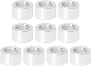 Zhooooonglf 10Pcs M3 Aluminum Spacers, Metal Spacer Aluminum Round 3.1mm ID x 5mm OD x3mm L Thickness Screw Standoff for M3 Screw Bolts Silver