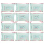 12x 20pc Cuddle Bug Comfort Cleansing Fragrance Free Baby Wipes 14cm Pink/Blue