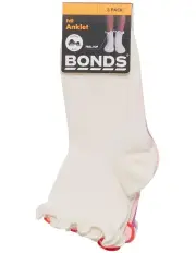 [Bonds] Frill Anklet Socks 3 Pack in Pack 02