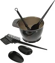 OFFIGAM 5pcs Hair Dye Tool Kit Complete Hair Coloring Set Brush Bowl and Ear Portable Tinting Tools for Home Salon Use Easy to Clean