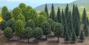 Busch 6491 HO Scale Mixed Forest Trees pkg(50) -- 20 Deciduous