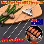Steel 3-Prong Grill Grilling Skewers Barbecue Skewers BBQ Sticks Kabob TO