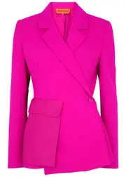 Stine Goya Amena Wrap-effect Blazer - Fuchsia - XL (UK16 / XL) XL (UK16 / XL)