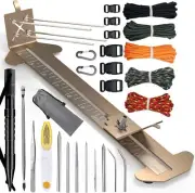 Adjustable Paracord Jig Bracelet Braiding Weaving Tool FID Set Lacing Needle Kit