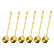 6Pcs 5" Stainless Steel Espresso Spoons Mini Coffee Spoon Teaspoon, Gold
