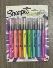 Sharpie Clear View Highlighter Sticks, Assorted Fluorescent, Pack of 8