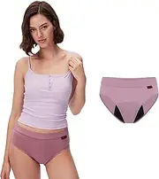[My Siesta] Classic Mid Rise Period Underwear - Moderate Absorbency - Leakproof Period Undies - Discreet Reusable Menstrual Panties