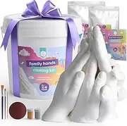 Chuckle - Large 3D Hand Casting Kit - 8.5L Clay Moulding Gift Set for Family, Parents, Couples for Engagement and Wedding Memory Keepsake - Unique Plaster Cast Sculpture Present for Him and Her