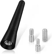 Car Radio Antenna, 6.5cm FM AM DAB Aerial Accessories Universal Roof Car Aerial Replacement Mini Radio Aerial Antenna Small Short Rod Car Antenna Strong Reception Screws in M4 M5 M6