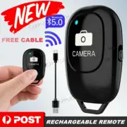Rechargeable Wireless Bluetooth Remote Control Camera Shutter for iPhone Samsung