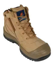boots 461050 mongrel safety shoe wheat colour Australia Work footwear zip sider