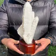 2.65LB Rare Natural White Candle Quartz Crystal Cluster Mineral/Inner Mongolia
