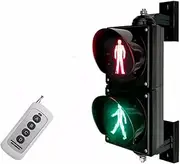 DYUNCZ 100mm (4 Inch) Traffic Light with Remote Control, Pedestrian Traffic Signs, Red/Green Stop and Forward Light, LED Traffic Signal Light, IP65 Waterproof