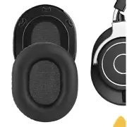 Geekria Protein Leather Ear Pads for Audio-Technica ATH-M70X Headphones (Black)