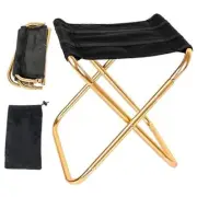 Mini Foldable Camping Stool Chair, Lightweight Portable Outdoor Stool for Gold