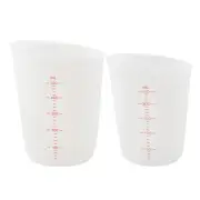 2pcs Measuring Cup Silicone Baking Measuring Cup Liquid Measuring Cup
