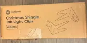 400 Pack Original Shingle Tab Clips for C7 C9 Lights, Christmas Light Plastic