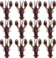 5cm Natural Lifelike Yabby, Soft Crayfish Fishing Lures with Realistic Swimming Action, Crawfish for Freshwater or Saltwater Artificial Bait – Pack of 12