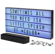 My Cinema Lightbox - XXL Marquee Color-Changing Lightbox with 160 Letters, Nu...
