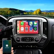 [4GB+64GB] 10.1 Inch Android 13 Car Stereo Radio for Chevrolet Silverado and GMC Sierra 2014 2015 2016 2017 2018 with Carplay & Android Auto GPS Bluetooth WiFi/Steering Wheel Control/Car Stereo Radio