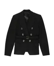 double-breasted blazer 12Y Black