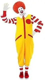 Mens Ronald The Clown Red & Yellow Fancy Dress Costume Without Shoes