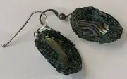 Women's Earrings- Knotless Netting- Handcrafted with Semi-Precious Stones- MOP
