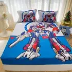 Transformers Robots Boys Bed Decor Set Fitted Sheet Single/Double/Queen Size