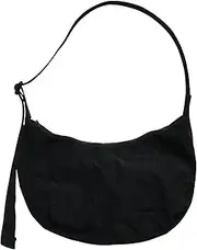 [BAGGU] Medium Nylon Crescent Bag, Black, One Size