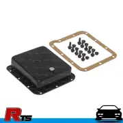 RTS Transmission Pan Deep Steel For Ford C4 C10 Powdercoated Black