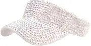 [Wharick] Sunscreen Hat Anti-UV Empty Top Women Running Cycling Visors Hat Fashion Accessories White